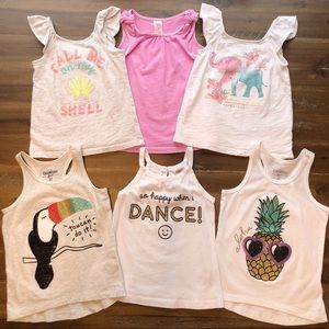 Girls 3T Bundle: 6 OshKosh Tank Tops